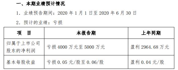 青岛双星2020年半年度预计净利最高亏损5000万元