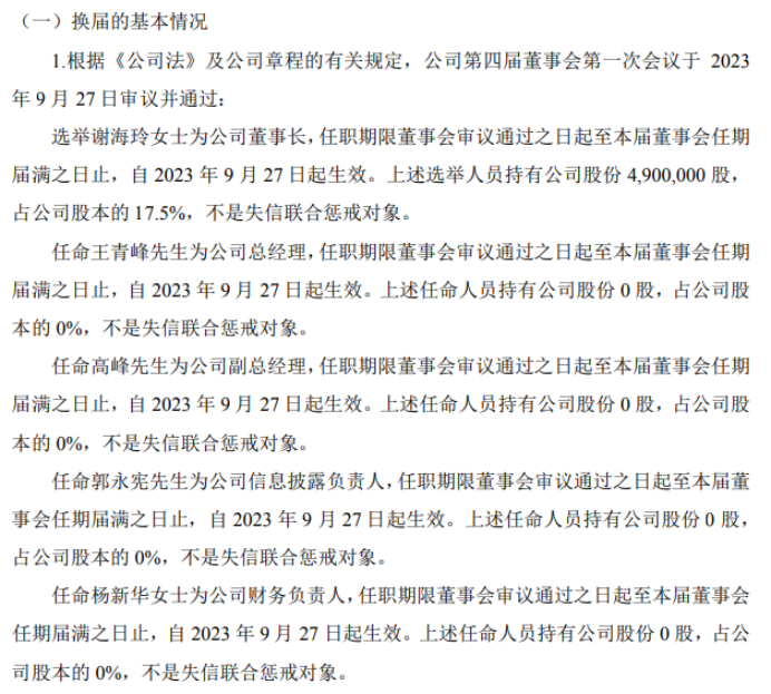 安博体育app下载灯具智达光电选举谢海玲为公司董事长 2023年上半年公司亏损16045万(图1)